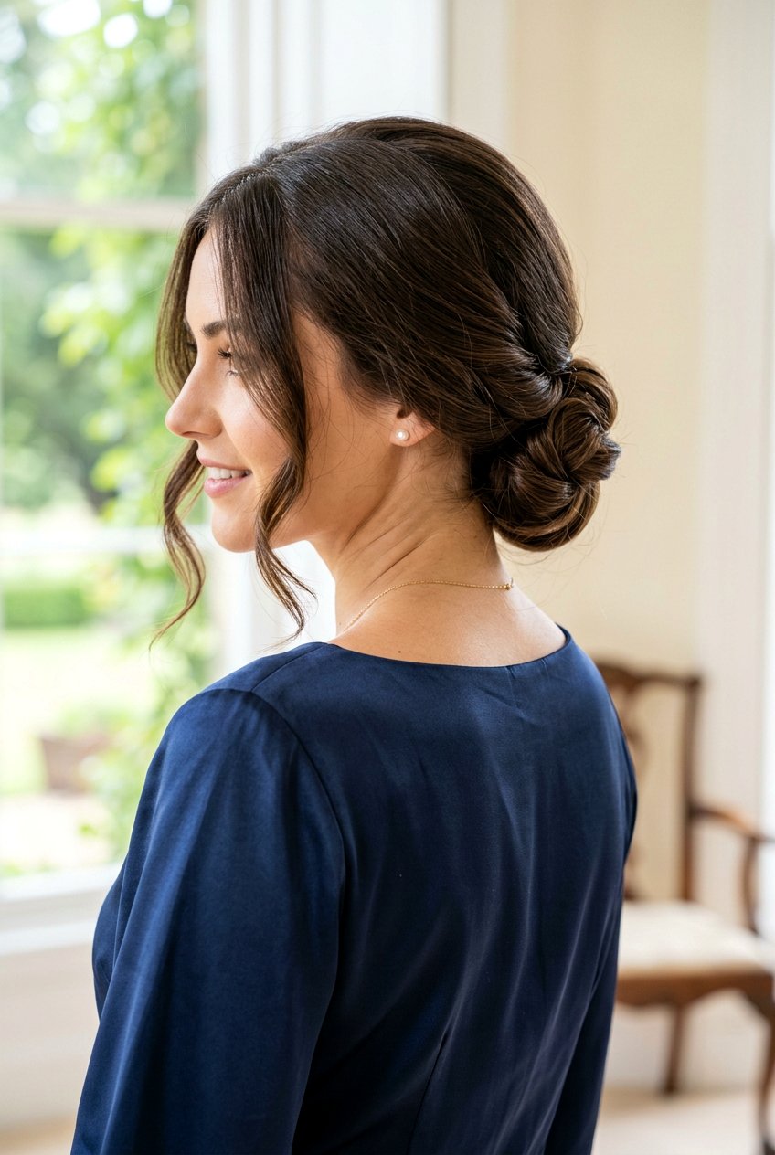 Low Chignon Mother Of The Bride Medium Hair - 20 mother of the bride medium hairstyles - 20 mother of the bride medium hairstyles