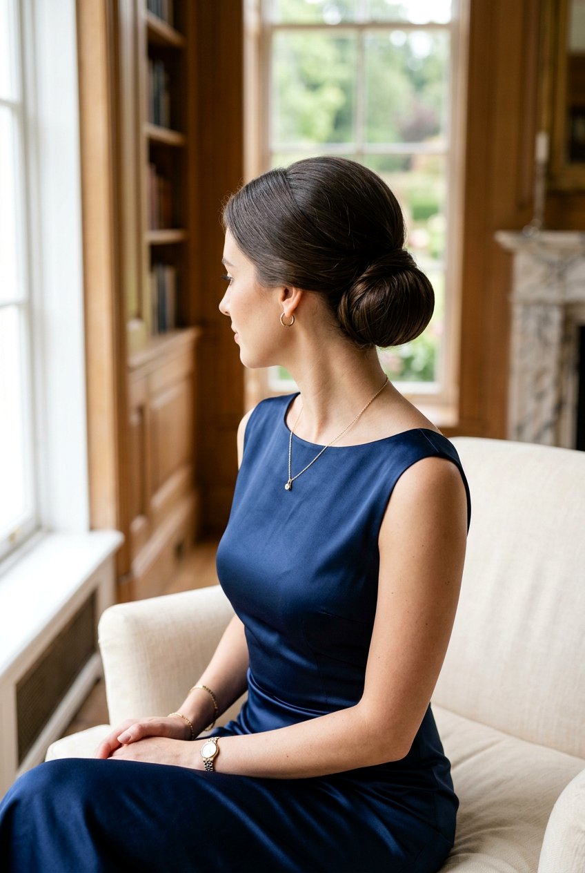 Low Chignon Old Money Bun - 20 old money bun hairstyle - 20 old money bun hairstyle