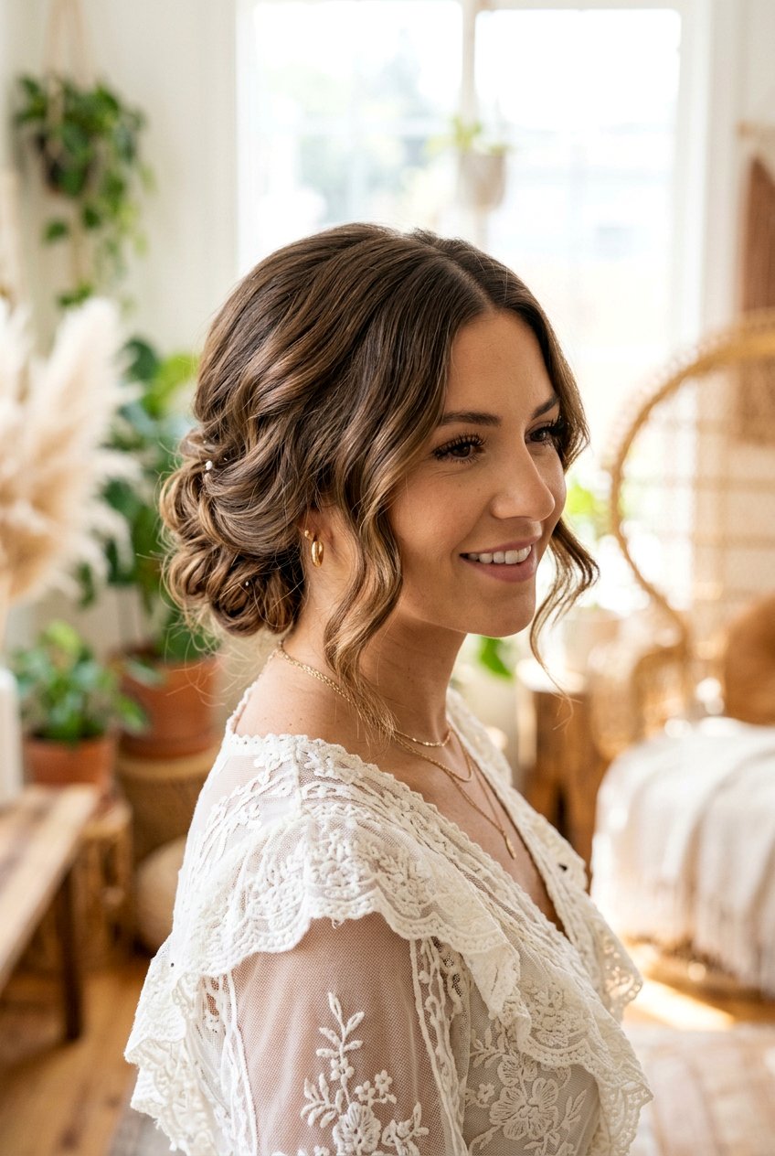 Low Chignon Waves - 20 overnight bun curls for shoulder length hair - 20 overnight bun curls for shoulder length hair