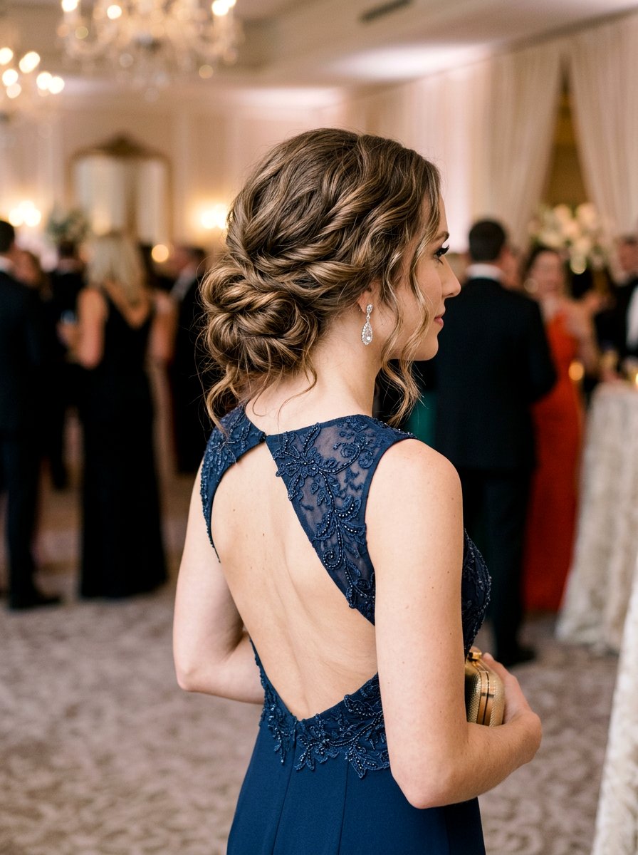 Low Chignon With Beach Waves - 20 vacation hairstyle with low beach waves - 20 vacation hairstyle with low beach waves