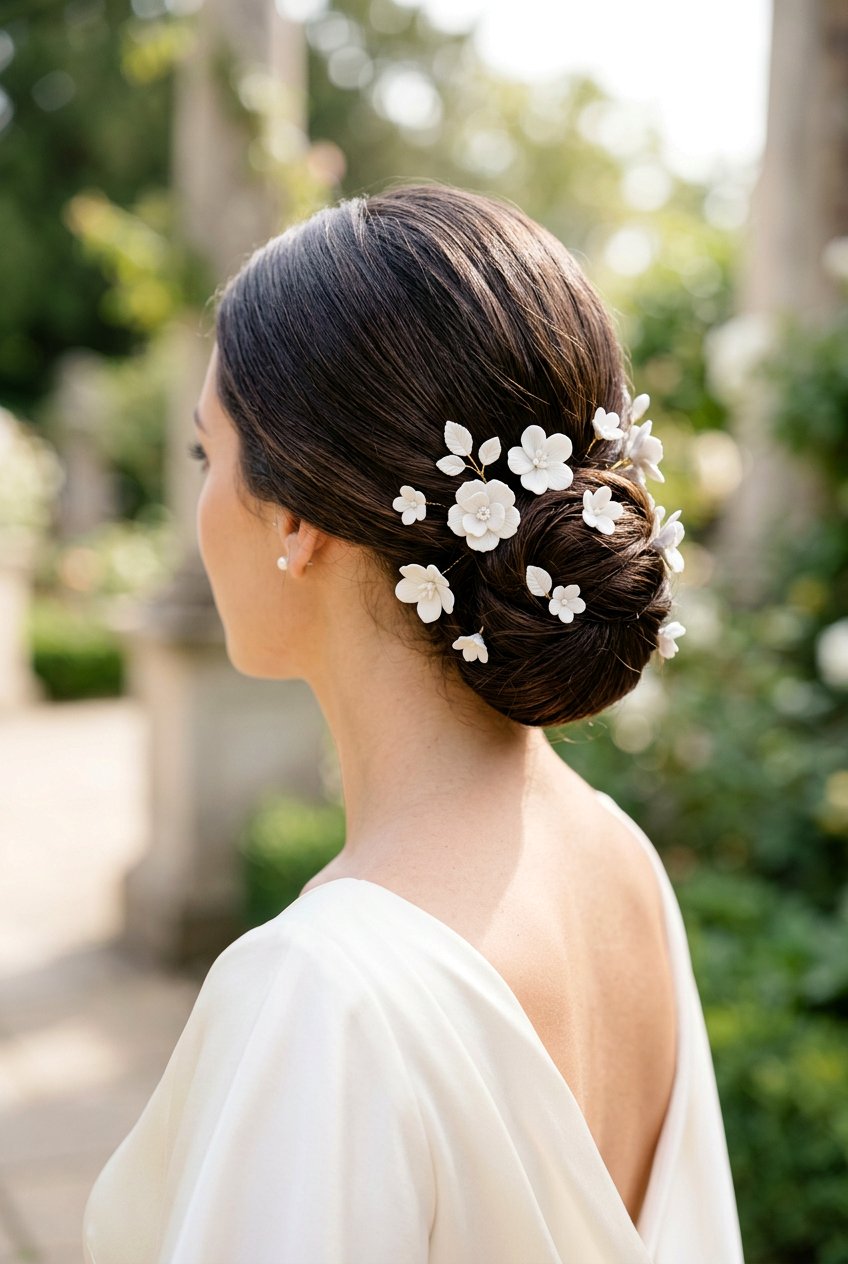 20 Bridal Hairstyle With Floral Pins For Your Big Day