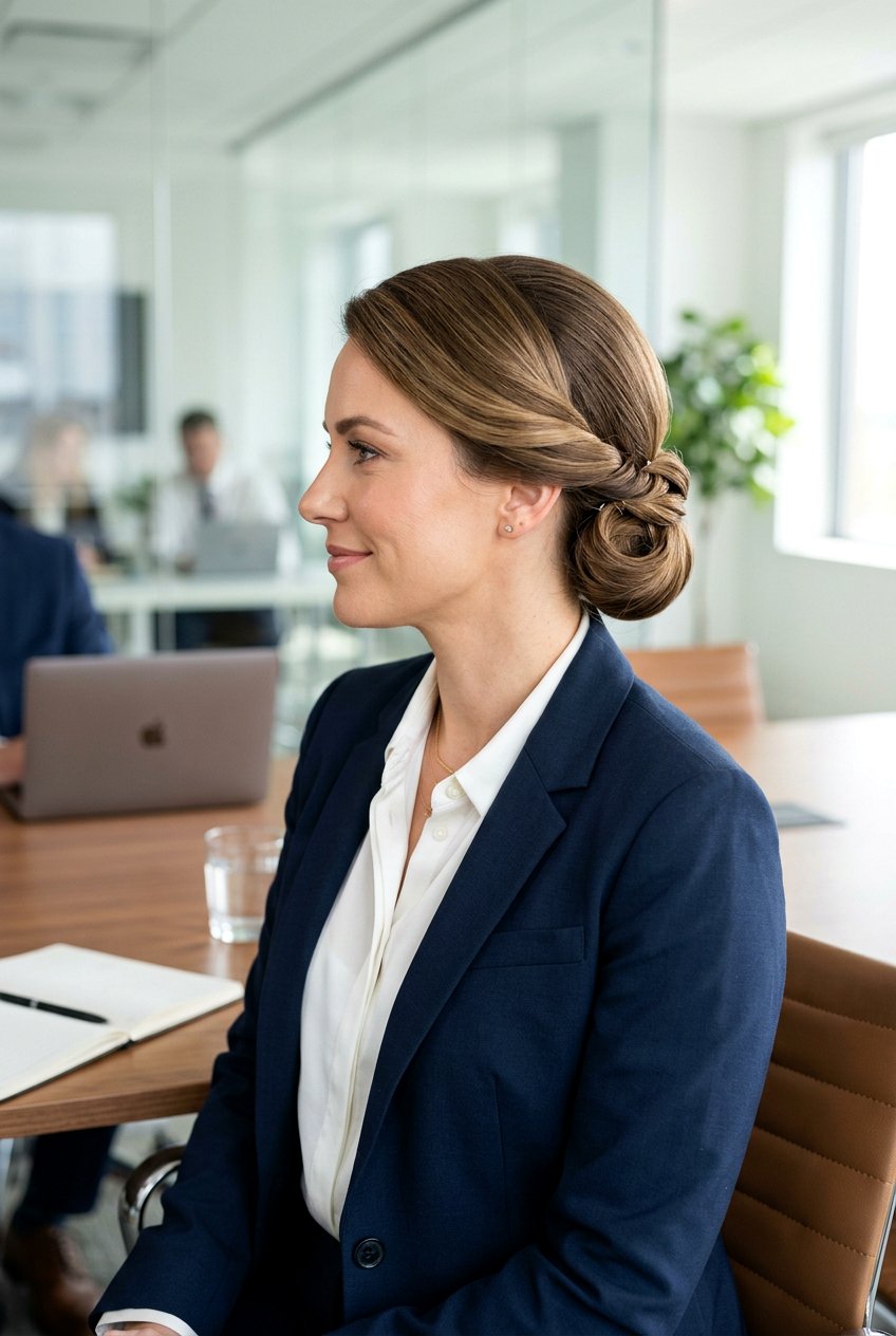 Low Chignon With Twist - 20 best heatless hairstyle ideas - 20 best heatless hairstyle ideas