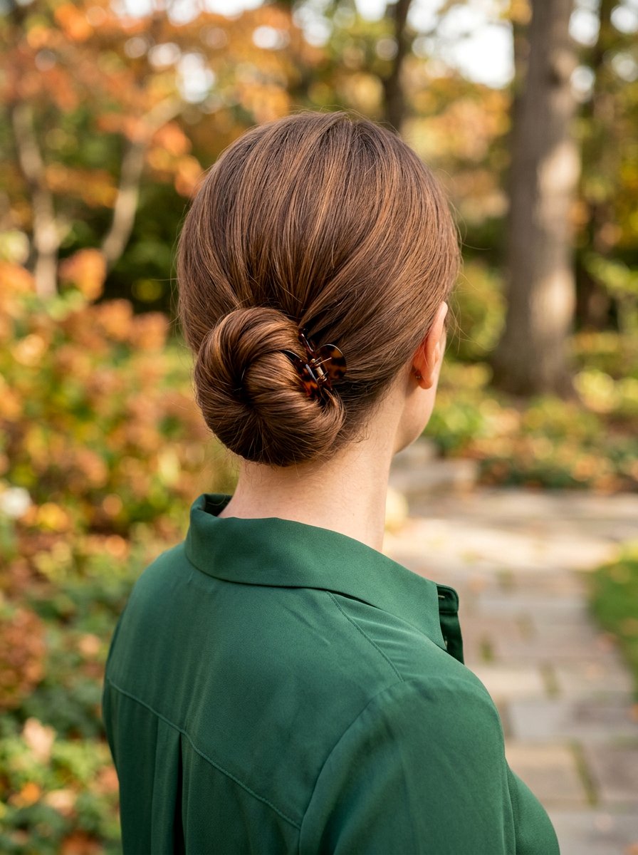 Low Claw Clip Chignon - 20 college girls easy claw clip hairstyle - 20 college girls easy claw clip hairstyle