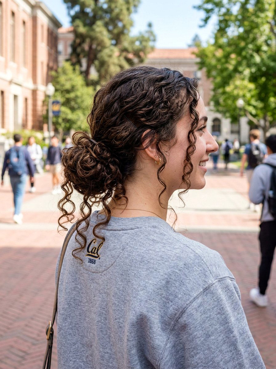 Low Curly Bun For Class - 20 college girls low bun for class - 20 college girls low bun for class