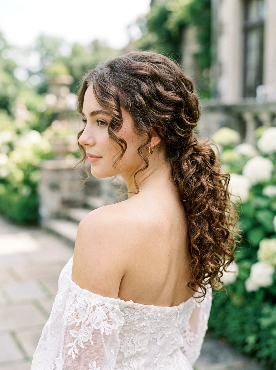 Low Curly Ponytail For Photoshoot - 20 photo shoot ponytail hairstyle - 20 photo shoot ponytail hairstyle