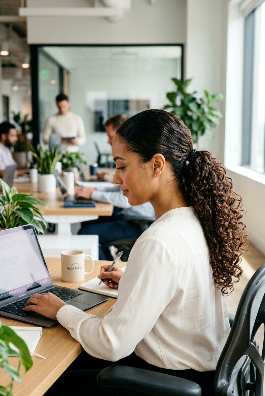 Low Curly Ponytail For Work - 20 curly work hairstyles - 20 curly work hairstyles