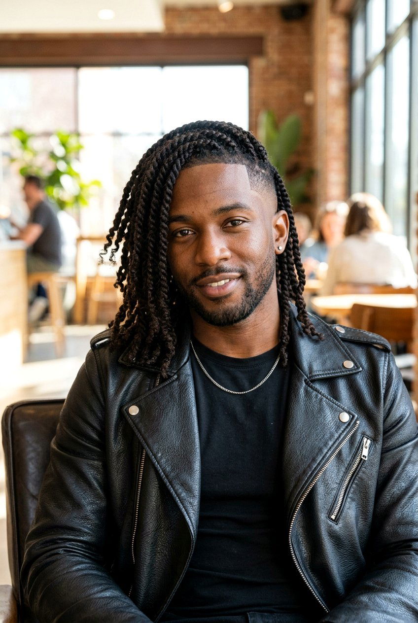 Low Fade Long Twists - 20 low fade with twists men - 20 low fade with twists men