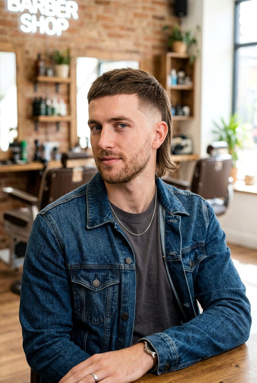 Low Fade Mullet - 20 mullet fade for straight hair men - 20 mullet fade for straight hair men