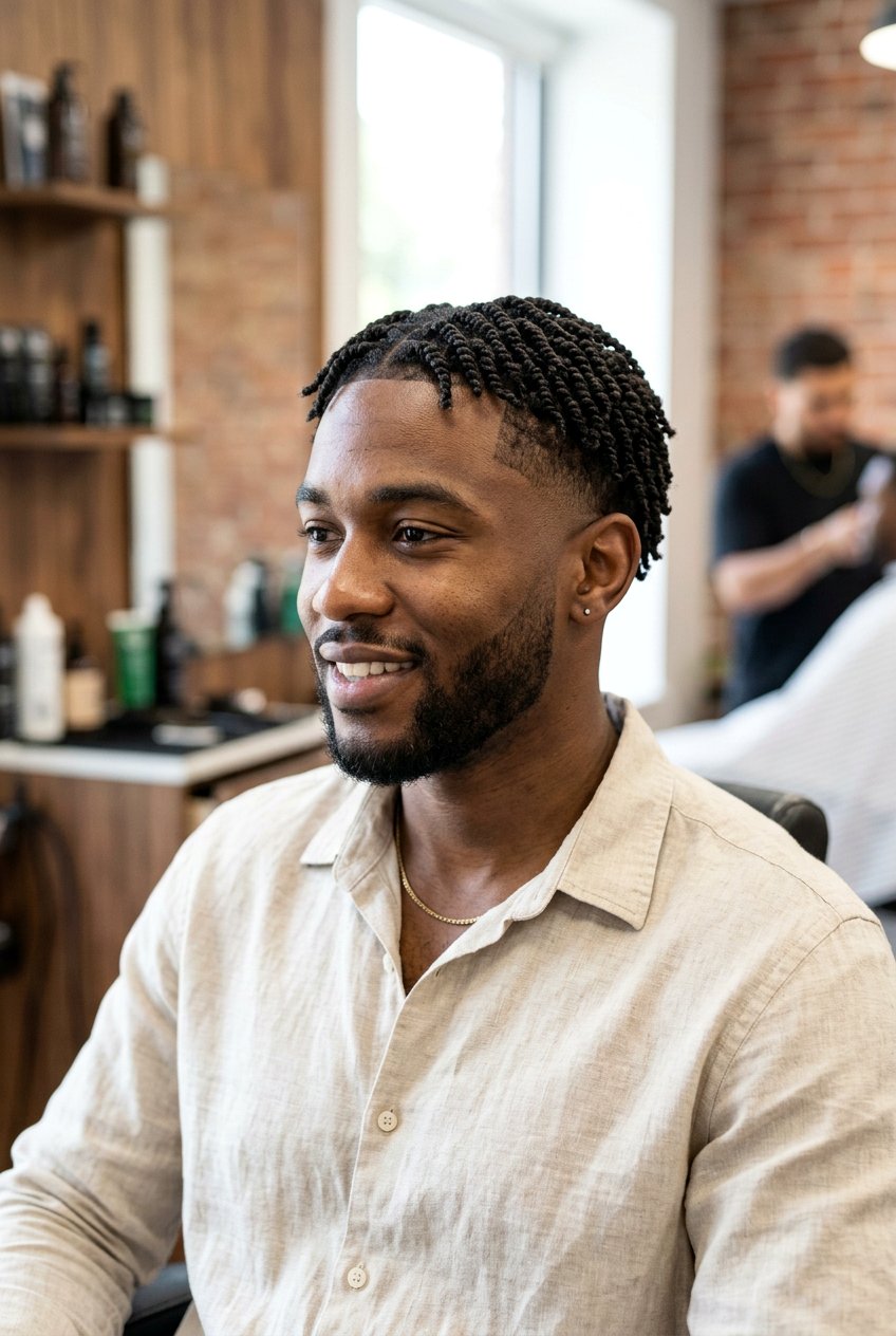 Low Fade Short Twists - 20 low fade with twists men - 20 low fade with twists men