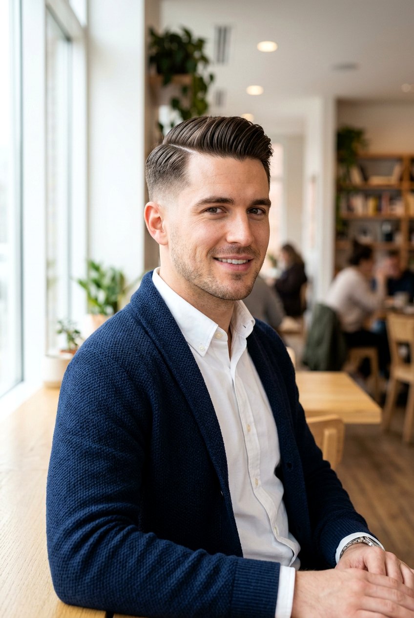 Low Fade Side Part - 20 men polished side part haircut - 20 men polished side part haircut