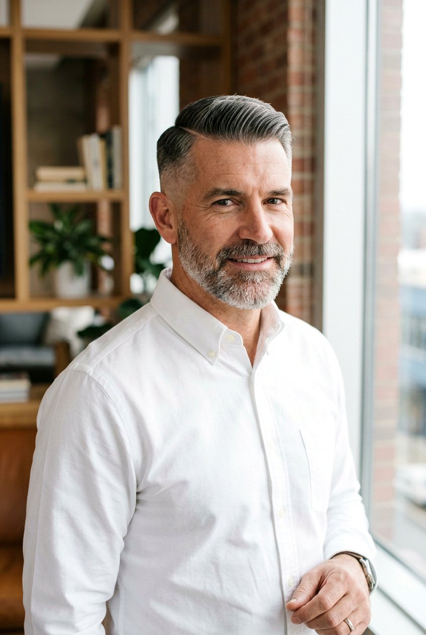 Low Fade Side Part Mature Haircut - 20 men haircut ideas for mature style - 20 men haircut ideas for mature style