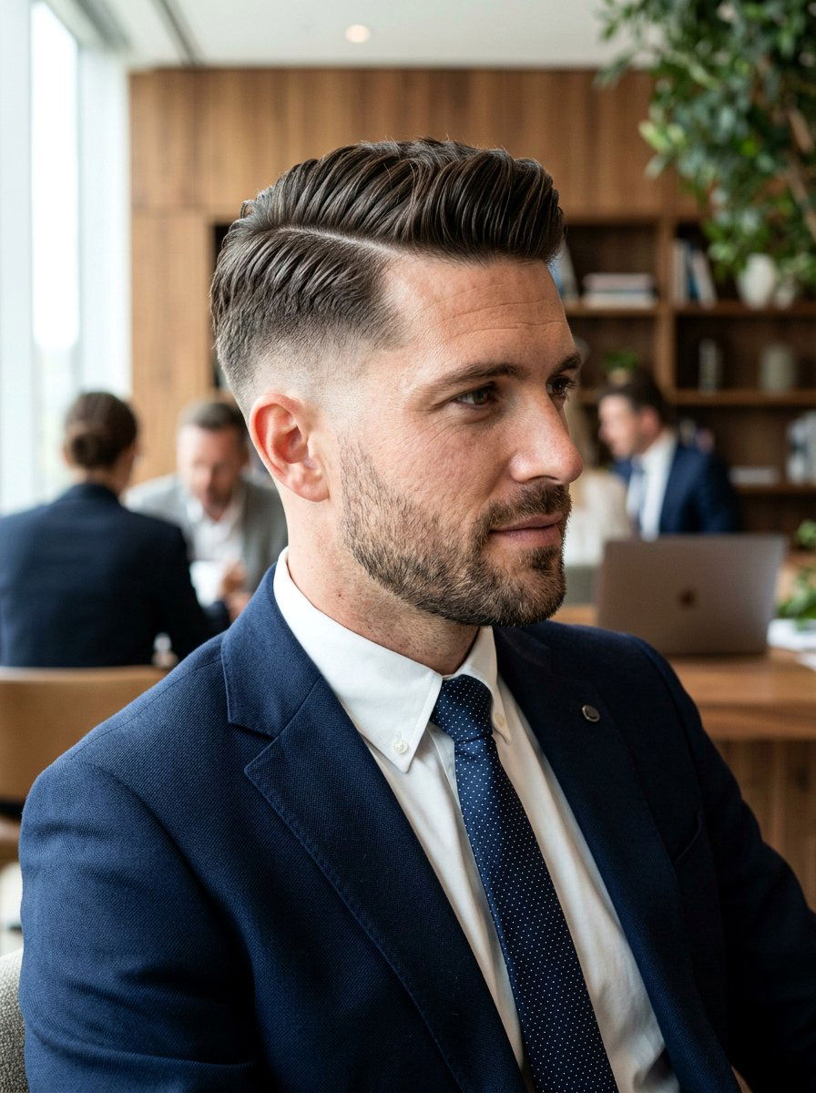 Low Fade Side Part Men - 20 side part for professional men - 20 side part for professional men