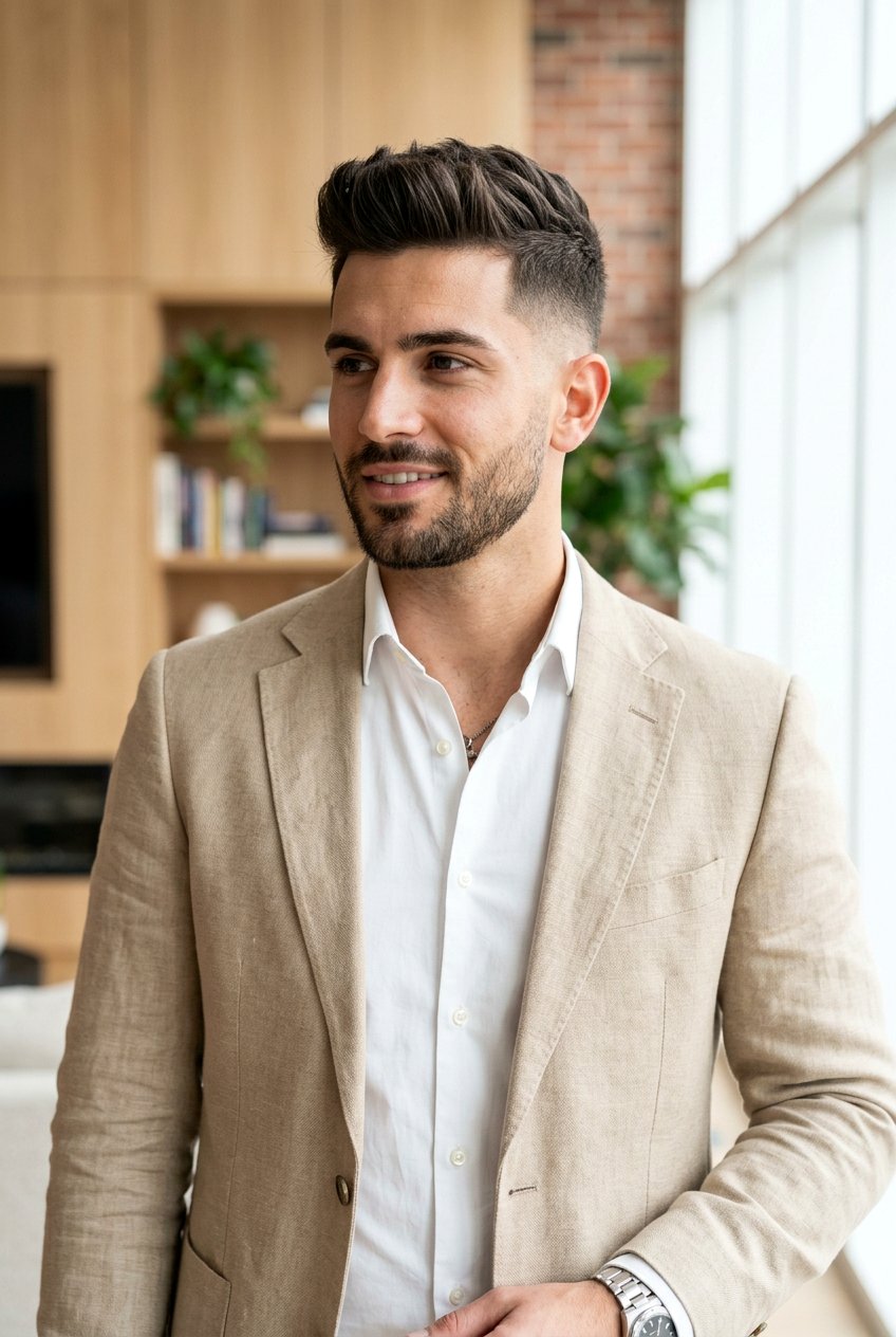 Low Fade Textured Quiff - 20 textured quiff for thick hair men - 20 textured quiff for thick hair men