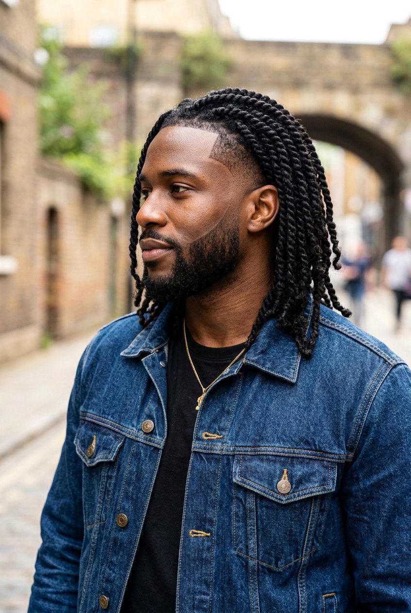 Low Fade Two Strand Twists - 20 low fade with twists men - 20 low fade with twists men