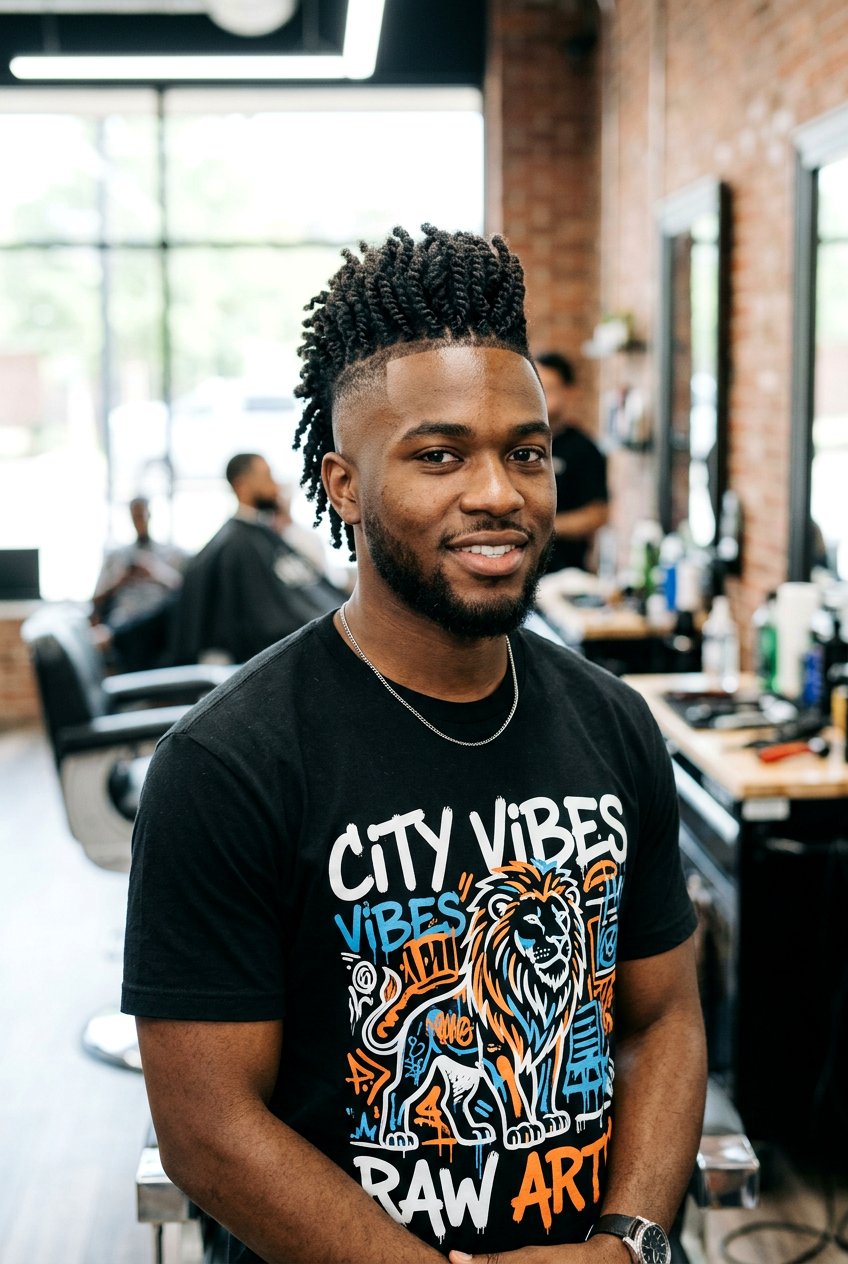 Low Fade With Twisted Mohawk - 20 low fade with twists men - 20 low fade with twists men