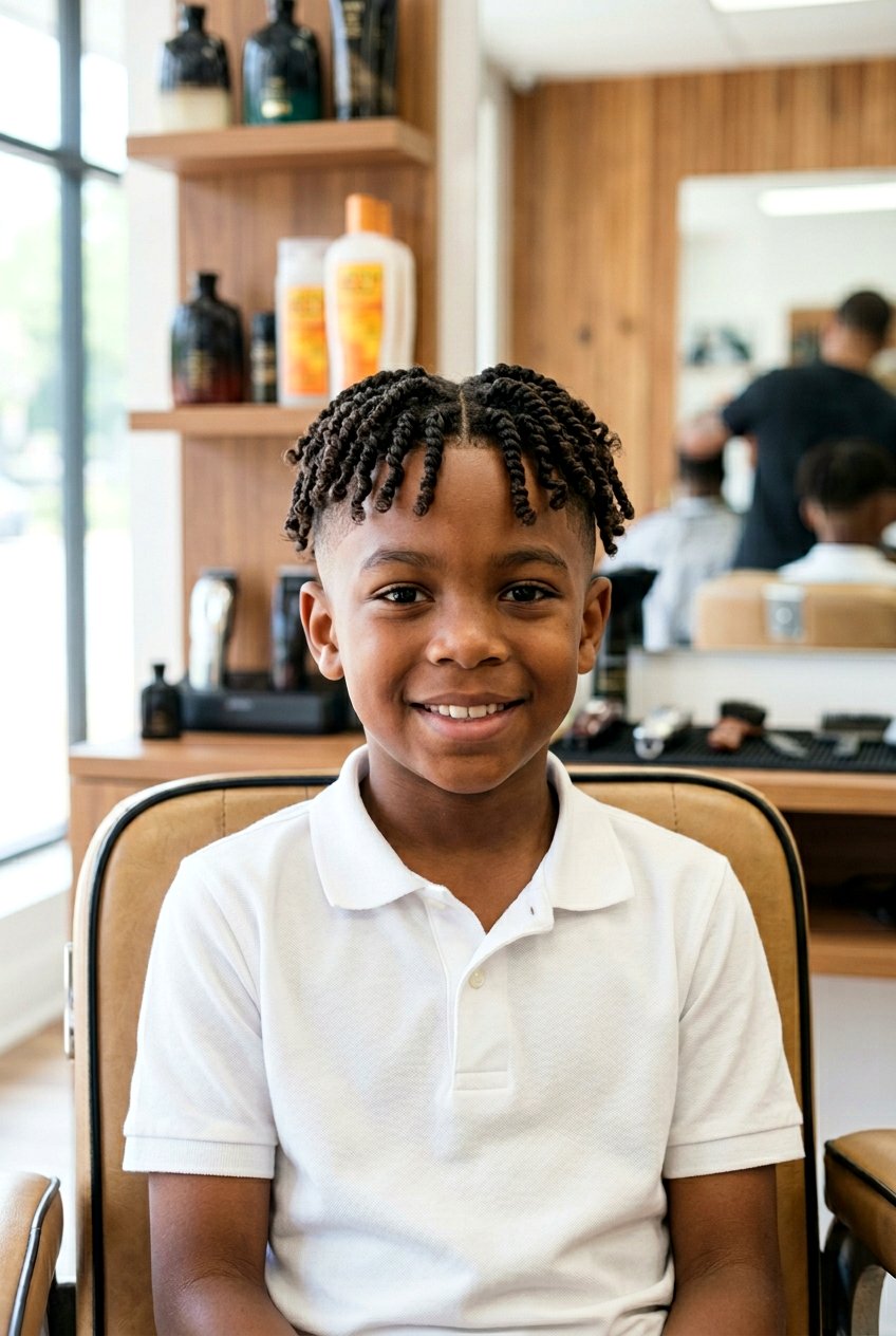 Low Fade with Curly Twists - 20 boys twists with curly top - 20 boys twists with curly top