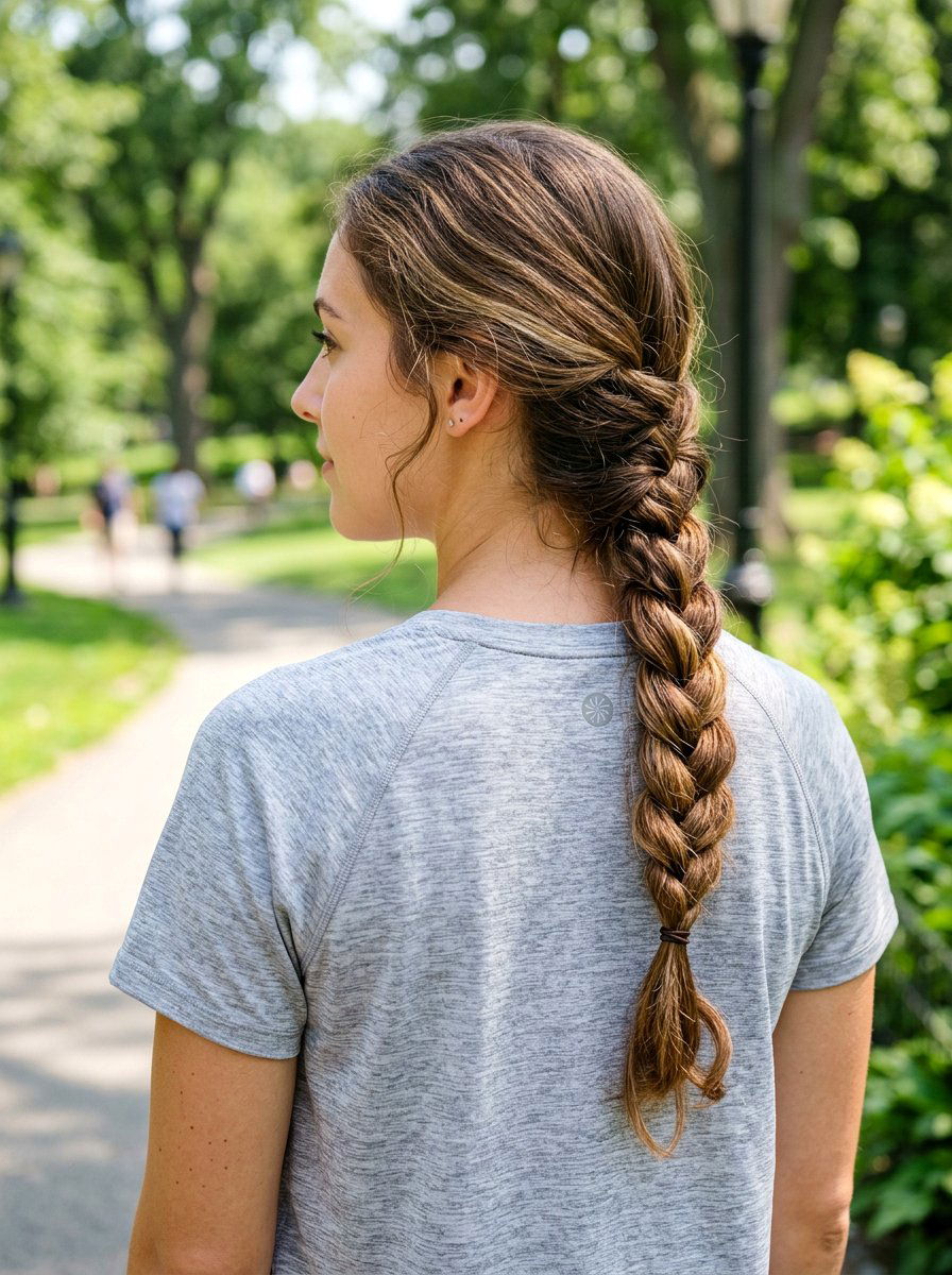 Low Four Strand Braid For Softball - 20 softball hairstyle with low braid - 20 softball hairstyle with low braid