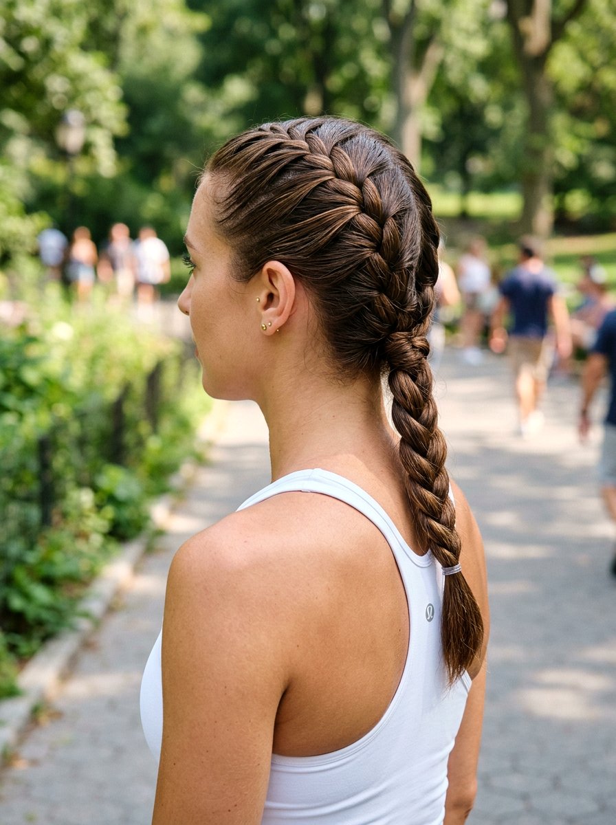 Low French Braid For Softball - 20 softball hairstyle with low braid - 20 softball hairstyle with low braid