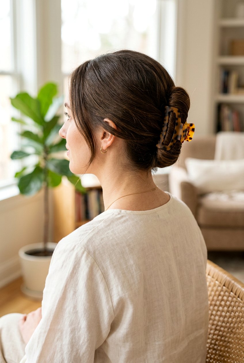 Low French Twist Claw Clip Hairstyle - 20 french twist claw clip hairstyle - 20 french twist claw clip hairstyle