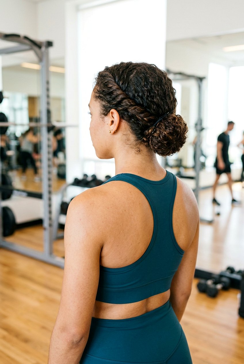 Low Gym Bun For Curly Hair - 20 gym bun for curly hair - 20 gym bun for curly hair