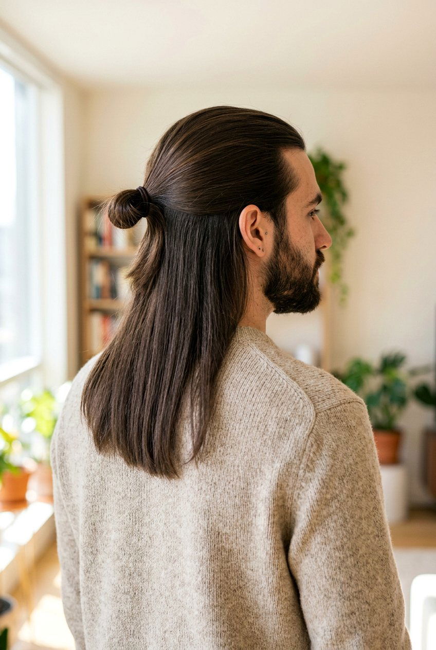 20 Trendy Half Up Man Bun Hairstyle Ideas To Try Right Now