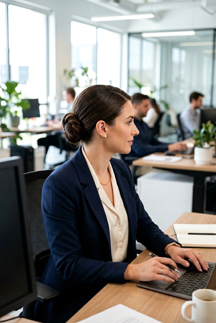 Low Knot Bun For Office Hair - 20 neat low bun for office - 20 neat low bun for office