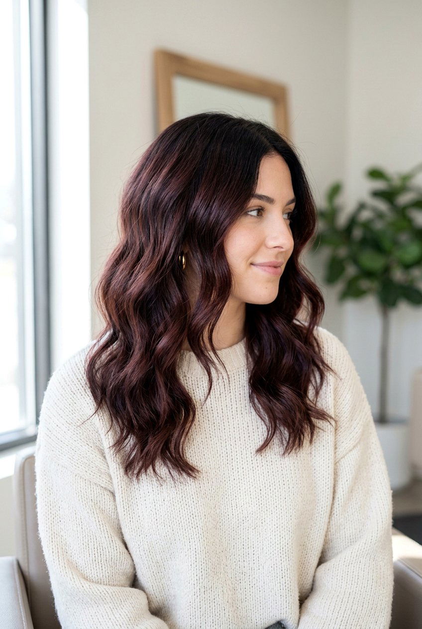 Low Maintenance Black Cherry Brunette - 20 black cherry brunette hair - 20 black cherry brunette hair