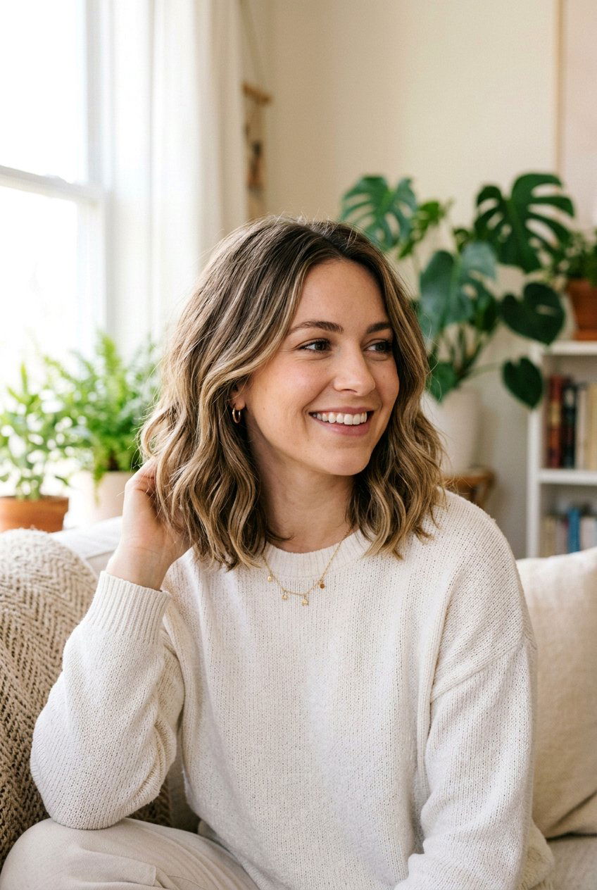 Low Maintenance Collarbone Lob With Layers - 20 collarbone lob with layers - 20 collarbone lob with layers