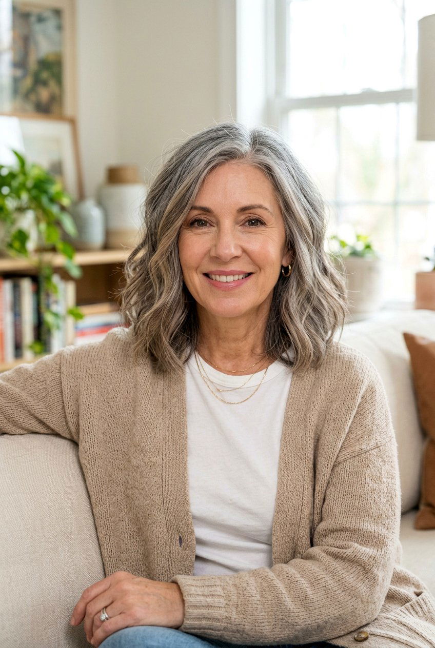 Low Maintenance Gray Blending - 20 natural gray transition with babylights - 20 natural gray transition with babylights