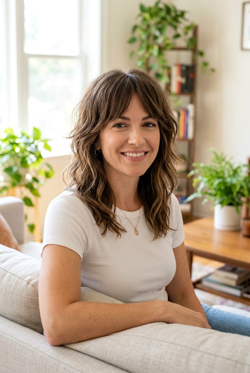 Low Maintenance Mom Shag Medium Length - 20 mom shag haircut for medium hair - 20 mom shag haircut for medium hair