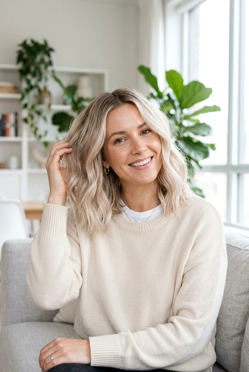 Low Maintenance Pearl Blonde Bob - 20 pearl blonde bob - 20 pearl blonde bob