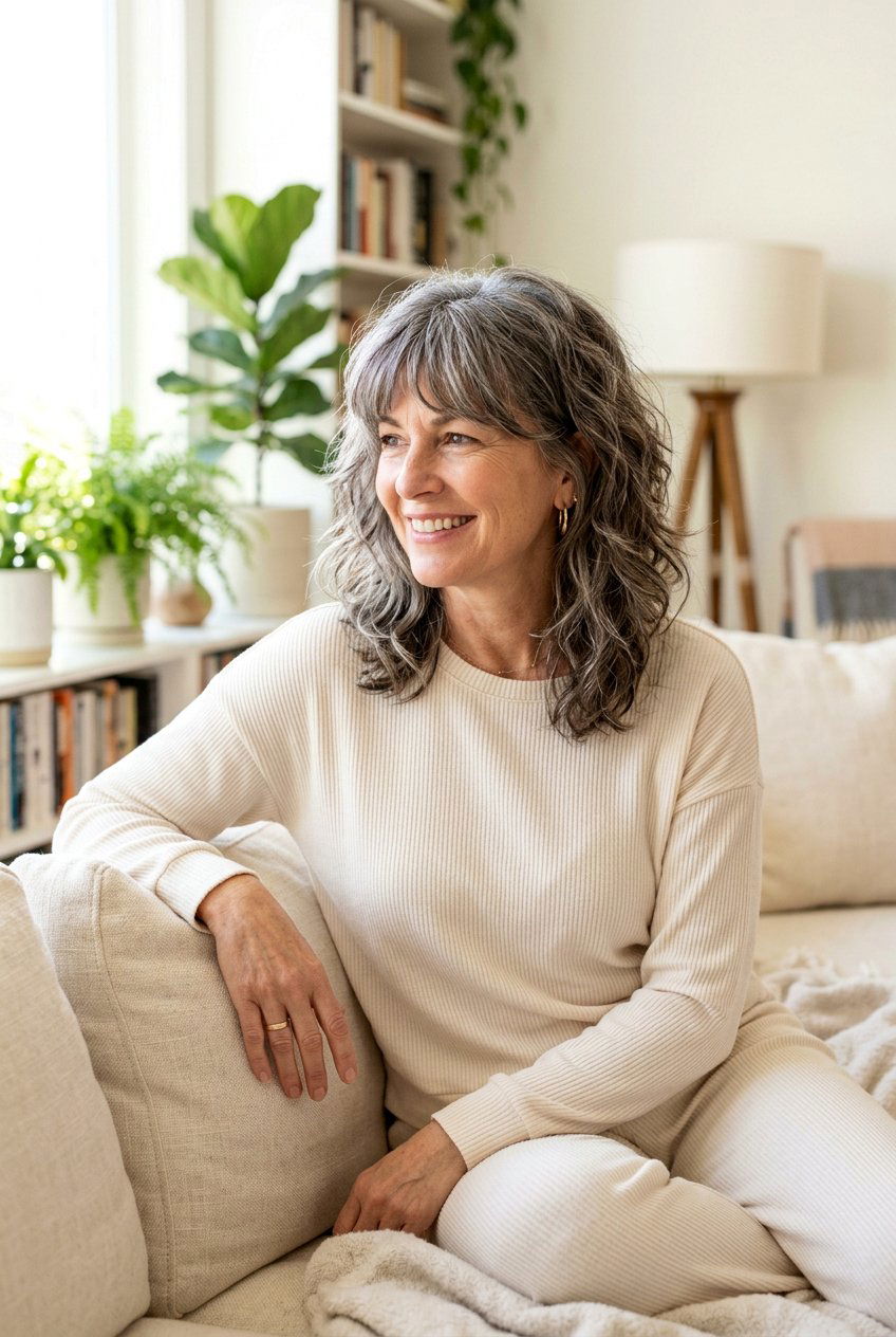 Low Maintenance Shag - 20 feathered shag for mature women - 20 feathered shag for mature women