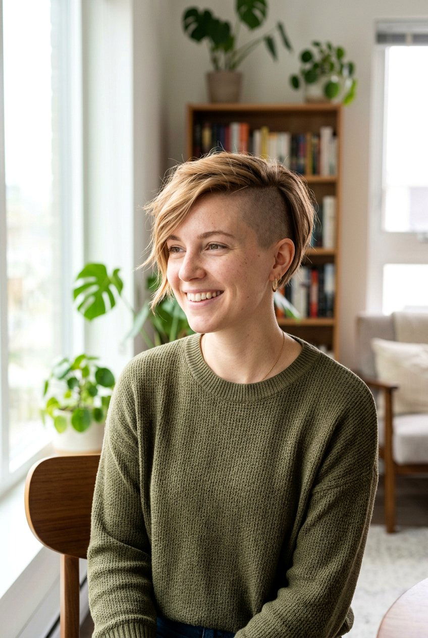Low Maintenance Side Shaved Pixie Haircut - 20 side shaved pixie haircut - 20 side shaved pixie haircut