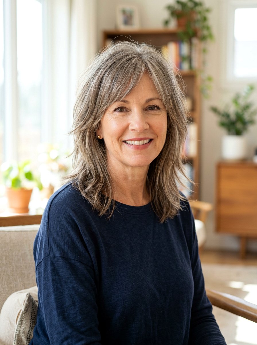 Low Maintenance Straight Shag - 20 straight shag haircut for women over 50 - 20 straight shag haircut for women over 50