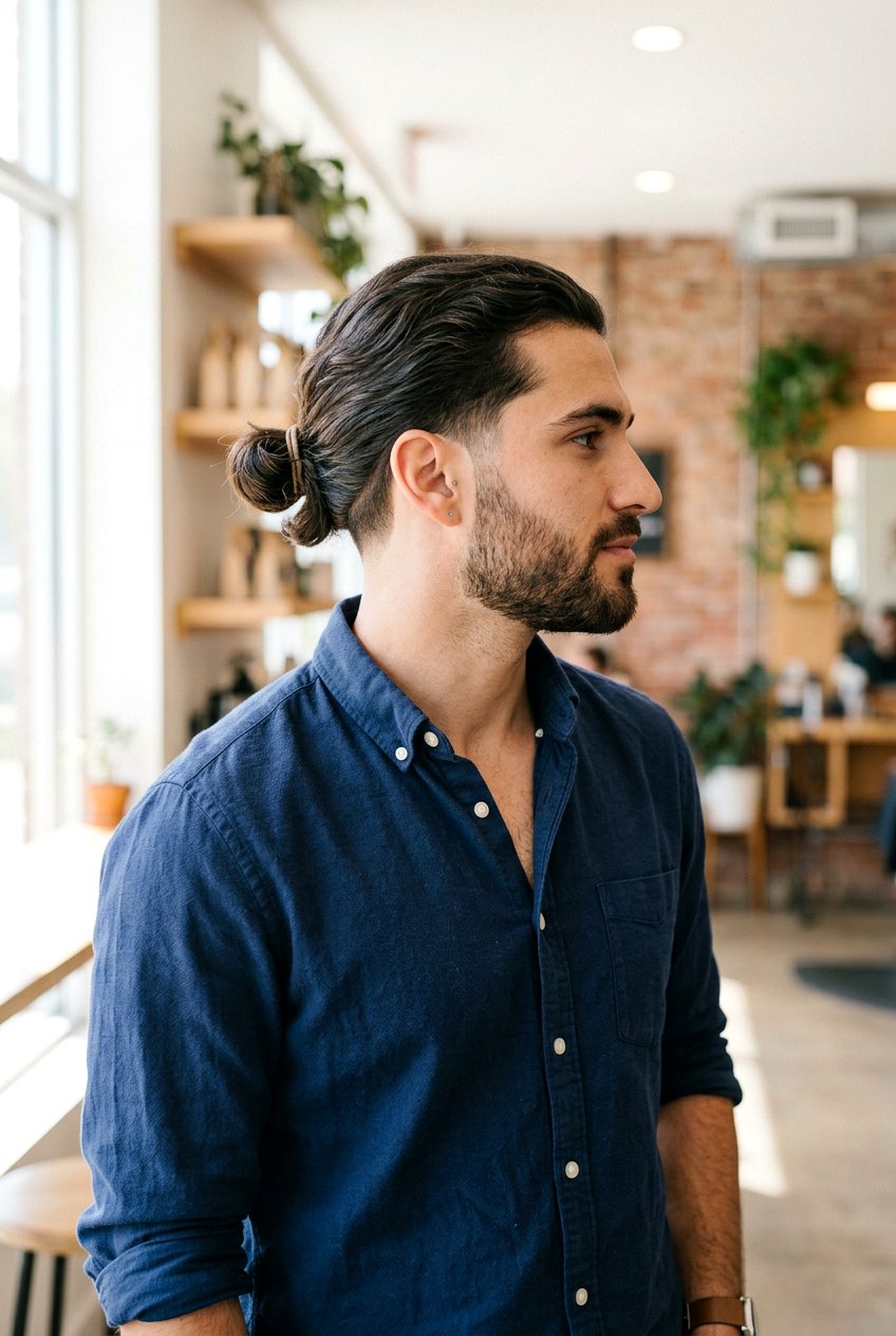 Low Man Bun With Tapered Neckline - 20 low man bun hairstyle - 20 low man bun hairstyle