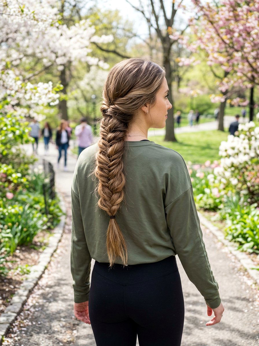 Low Mermaid Braid For Softball - 20 softball hairstyle with low braid - 20 softball hairstyle with low braid