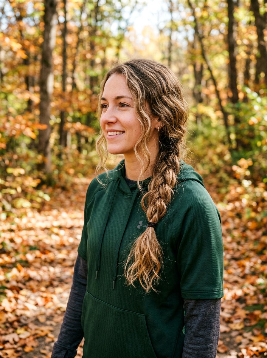 Low Messy Braid For Softball - 20 softball hairstyle with low braid - 20 softball hairstyle with low braid