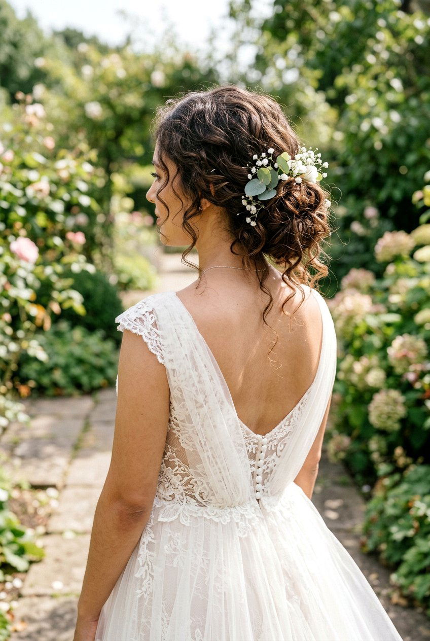 20 Beautiful Bridal Hairstyle for Long Natural Curls Looks