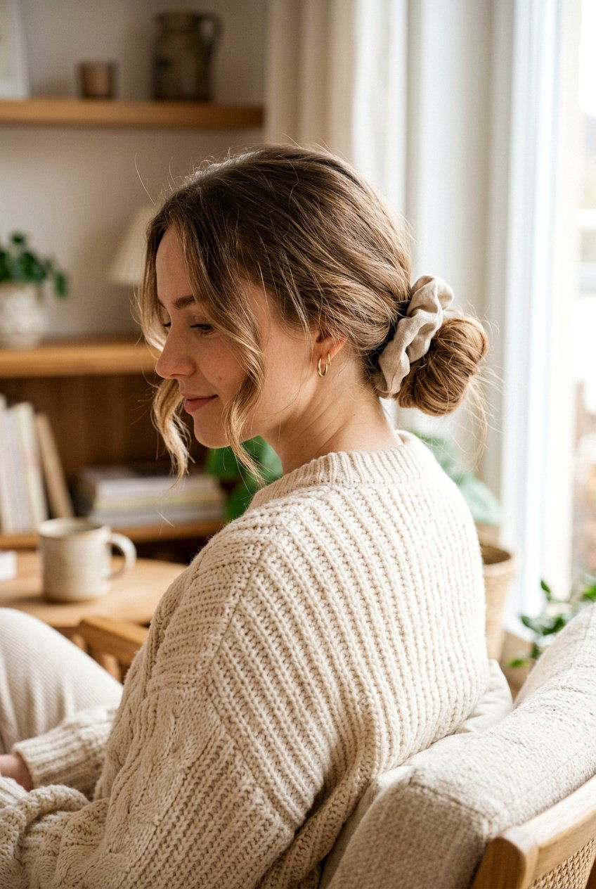 Low Messy Bun - 20 exam week easy hairstyles - 20 exam week easy hairstyles