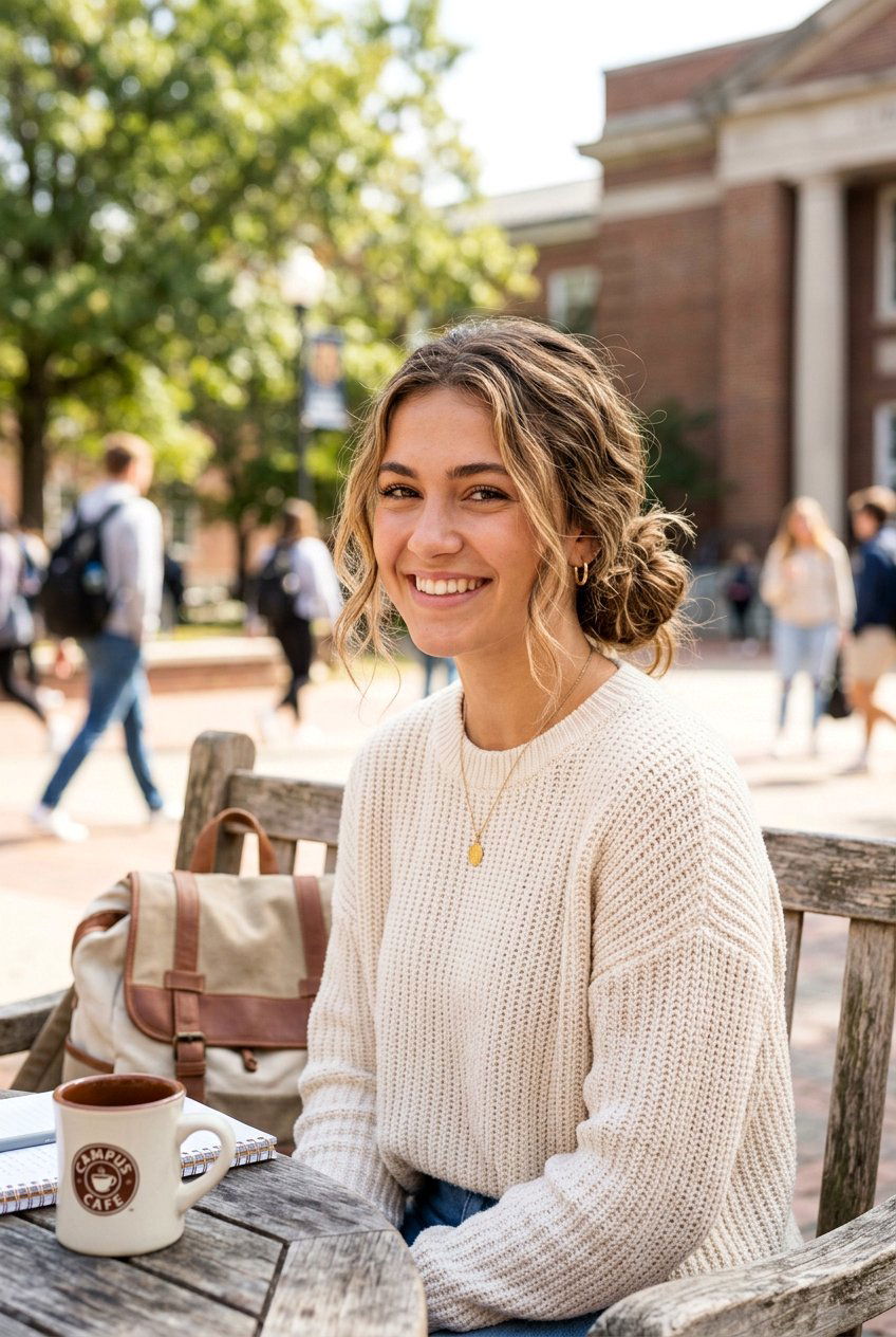 Low Messy Bun For Busy Mornings - 20 quick hairstyles for college girls - 20 quick hairstyles for college girls