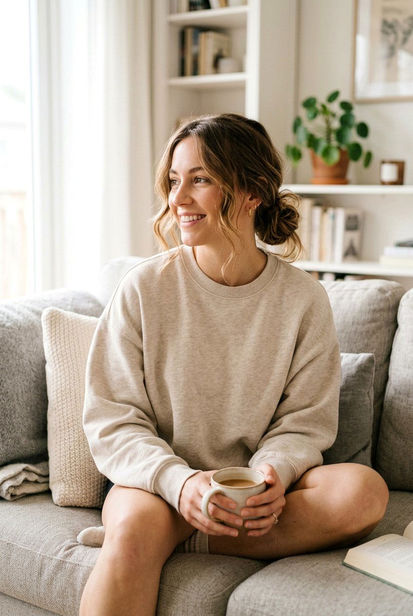 Low Messy Bun For Movie Night - 20 movie night hairstyles - 20 movie night hairstyles