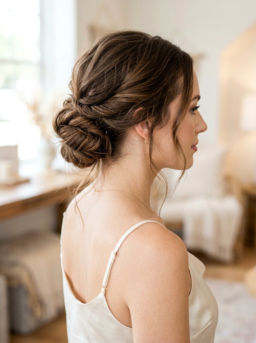 Low Messy Chignon - 20 simple hairstyle for beach trip - 20 simple hairstyle for beach trip