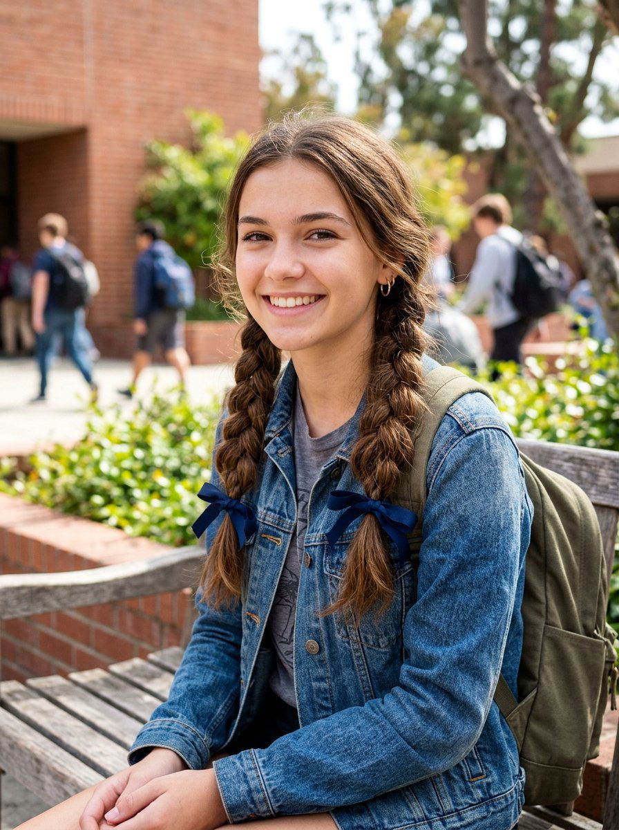 Low Messy Pigtail Braids - 20 viral school hairstyle ideas - 20 viral school hairstyle ideas