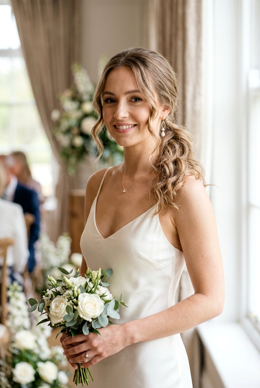 Low Messy Ponytail - 20 bridal hairstyle with textured ponytail - 20 bridal hairstyle with textured ponytail