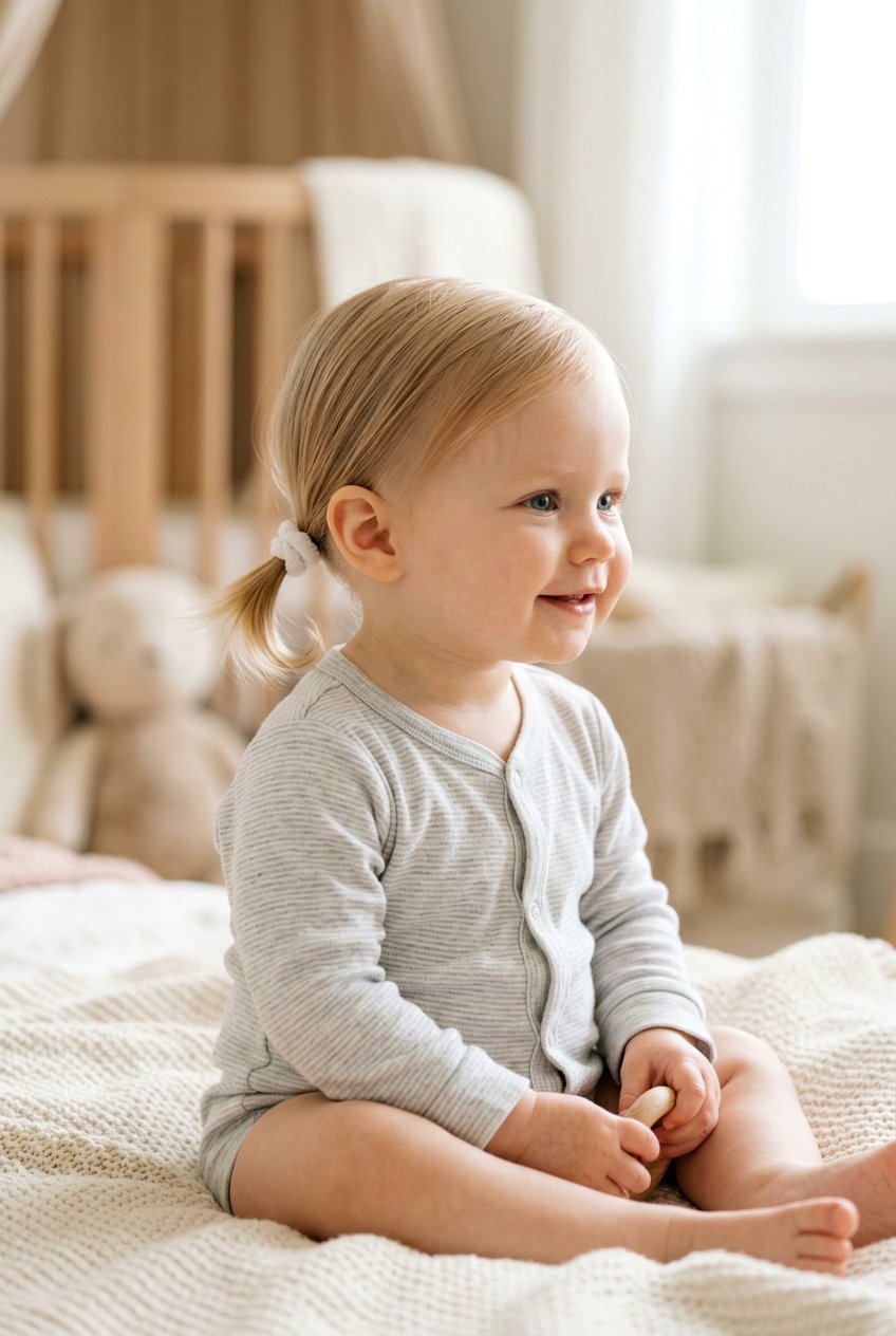 Low Nape Ponytail For Babies - 20 baby hair styling ideas for girls - 20 baby hair styling ideas for girls