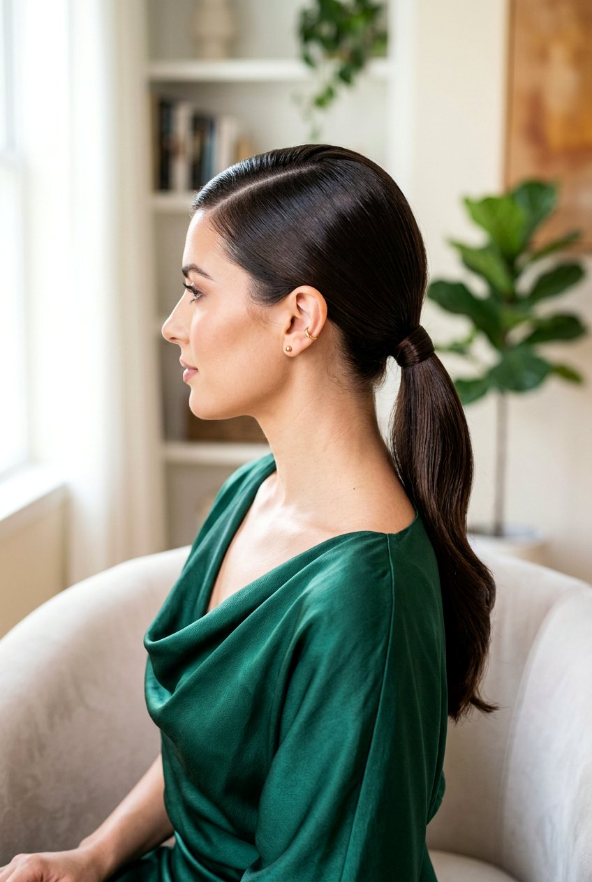 20 Stunning Runway Wet Look Ponytail Hairstyles To Try Now