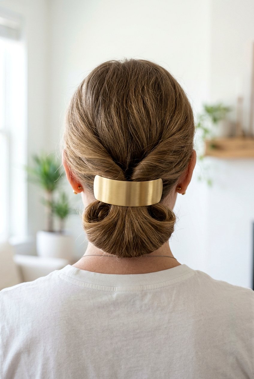 Low Nape Roll Clip - 20 overnight claw clip hairstyle - 20 overnight claw clip hairstyle