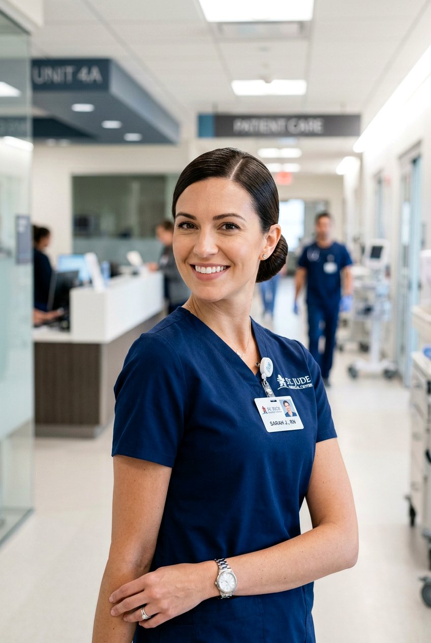 Low Nurse Bun With Side Part - 20 nurse bun hairstyles - 20 nurse bun hairstyles