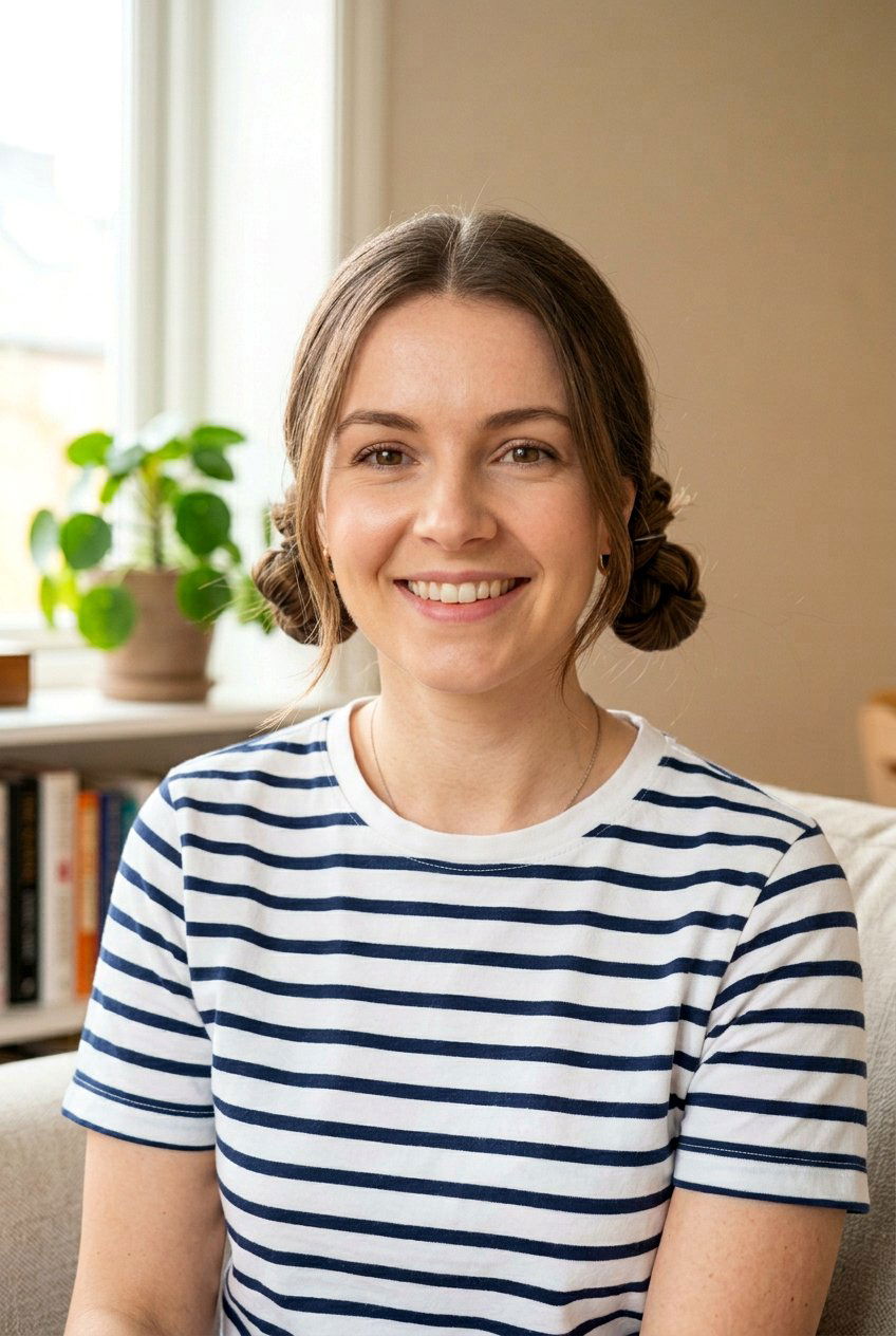 Low Pigtail Buns - 20 easy hairstyles for busy moms with medium hair - 20 easy hairstyles for busy moms with medium hair