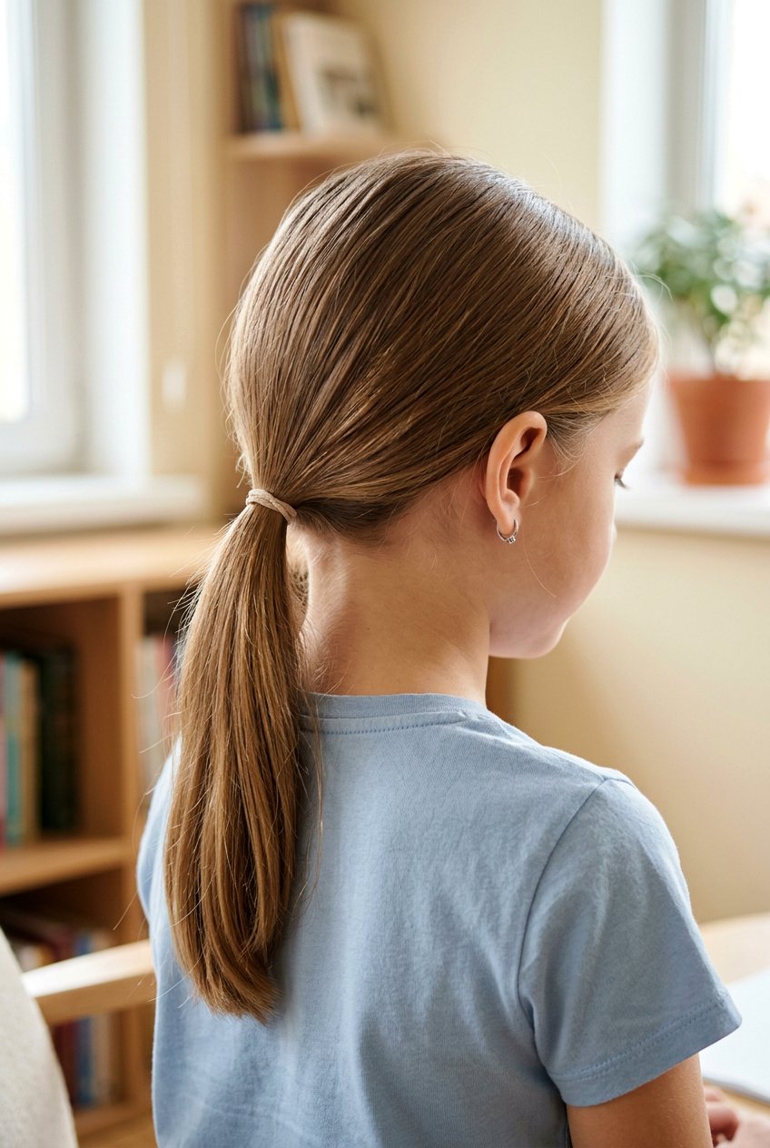 Low Ponytail - 20 simple hairstyles for girls - 20 simple hairstyles for girls